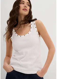 Lot de 2 tops côtelés 100% coton, bonprix