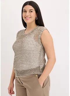 Top en grosse maille ajourée, bonprix