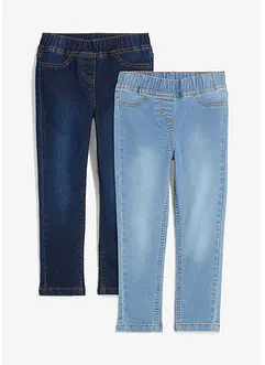 Lot de 2 jeggings taille mi-haute, bonprix