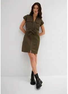 Robe en twill de coton élastiqué, bonprix
