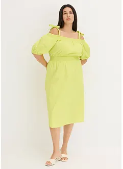 Robe col Bardot 100% coton, bonprix