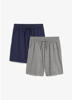 Lot de 2 shorts en jersey léger, bonprix