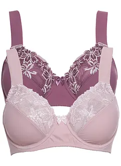 Lot de 2 soutiens-gorge à armatures et bretelles rembourrées, bonprix