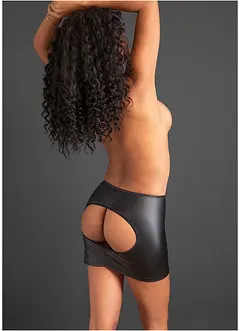 Jupette ouverte aspect mouillé, bonprix