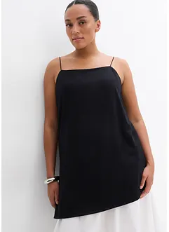 Top à fines bretelles et base asymétrique en viscose mélangée, bonprix