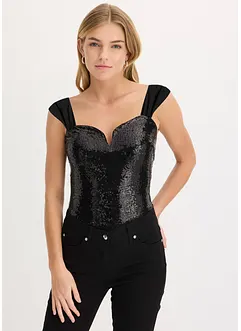 Body à sequins, bonprix