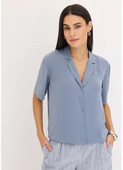 Chemisier en satin avec col à revers, bonprix