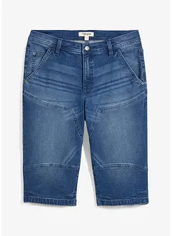 Long bermuda en jean extensible, Regular, bonprix