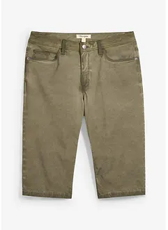 Bermuda long en toile délavée, regular, bonprix