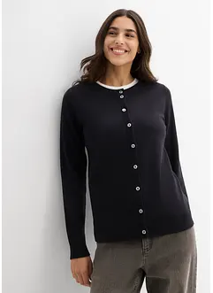 Gilet en maille, col rond, bonprix