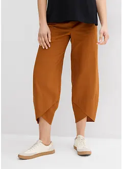 Pantalon de grossesse avec bandeau, en lin et coton, bonprix