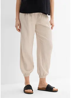 Pantalon de grossesse 2en1, 100% gaze de coton, bonprix