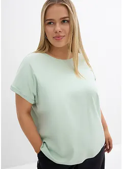T-shirt plus long derrière en jersey coton épais, bonprix