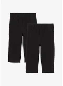 Lot de 2 leggings corsaire en coton mélangé extensible, bonprix