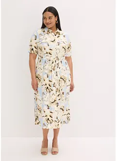 Robe-chemise en viscose avec ceinture à nouer (2 pces), bonprix