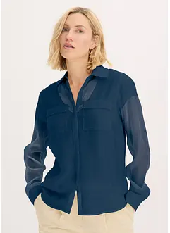 Blouse transparente et texturée, bonprix