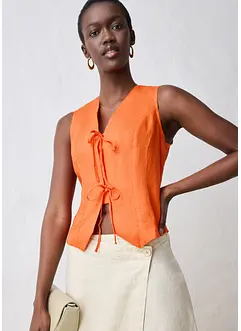 Blouse sans manches 100% lin, bonprix