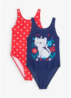 Lot de 2 maillots 1 pièce, bonprix