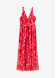 Robe longue en doux mesh imprimé, bonprix