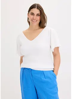 Pull côtelé en viscose mélangée, bonprix