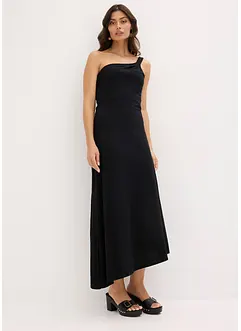 Robe en jersey coton à base asymétrique et détail nœud sur l’épaule, bonprix