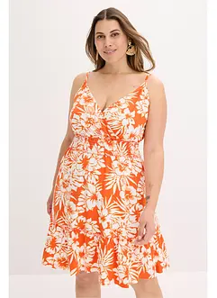 Robe imprimée en viscose à fines bretelles, bonprix