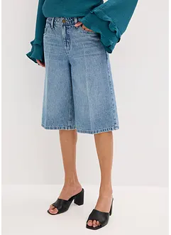 Bermuda en jean taille mi-haute, peu extensible, bonprix