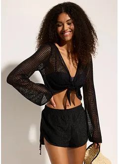 Gilet de plage transparent, aspect crochet, bonprix