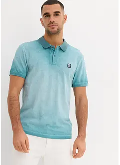 Polo en maille piquée, aspect délavé, bonprix