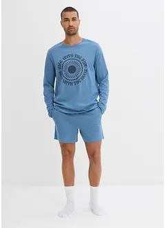 Pyjashorts à manches longues, 100% coton, bonprix