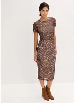 Robe midi en mesh doux, bonprix