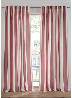 Rideau rayé avec polyester recyclé (1 pce), bonprix