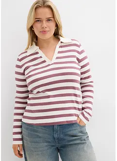 Polo côtelé à manches longues, bonprix
