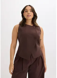 Gilet sans manches à boutons asymétriques, bonprix