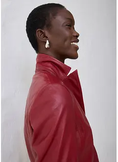 Blazer court en cuir d’agneau nappa, bonprix