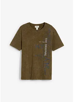 T-shirt aspect délavé, 100% coton, bonprix