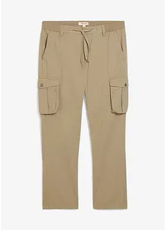 Pantalon droit cargo 100% coton, Regular, bonprix