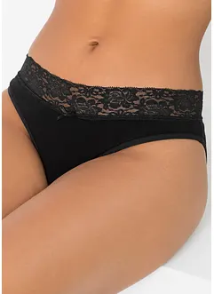 Lot de 5 slips à dentelle, bonprix
