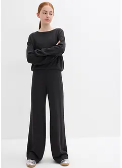 Pull et pantalon en fine maille (ens. 2 pces), viscose majoritaire, bonprix