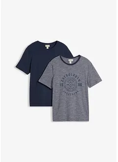 Lot de 2 T-shirts 100% coton, bonprix
