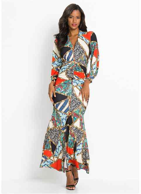 Robe Maxi Marks And Spencer Taille 14 Neuve Avec étiquettes - Noir Fond & Motif Gris-bleu - Soirée
