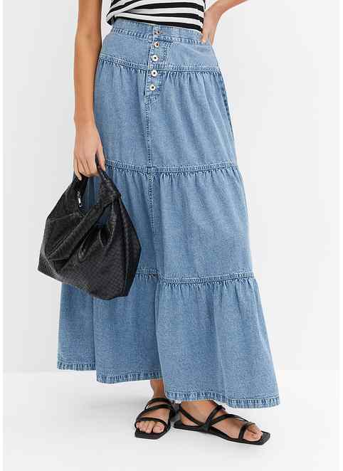 Jupe Longue Pour Fille - Longueur Cheville, 100% Polyester, Taille Semi-élastique 7 à 18 Ans, Noir