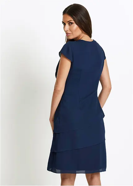 Robe Femme The Limited XL - Une Épaule, Jupe Superposée Noir/Rouge/Bleu - Neuve Avec Étiquette