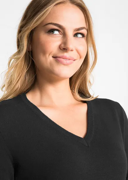 Pull long confortable en maille fine et douce