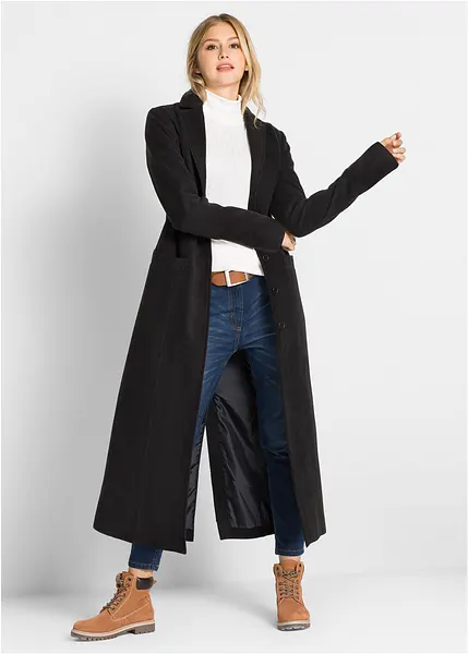 Manteau de mi saison tendance avec poches laterales coupe legerement cintree