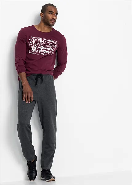 Lot de pantalons de jogging homme noir+anthracite chiné