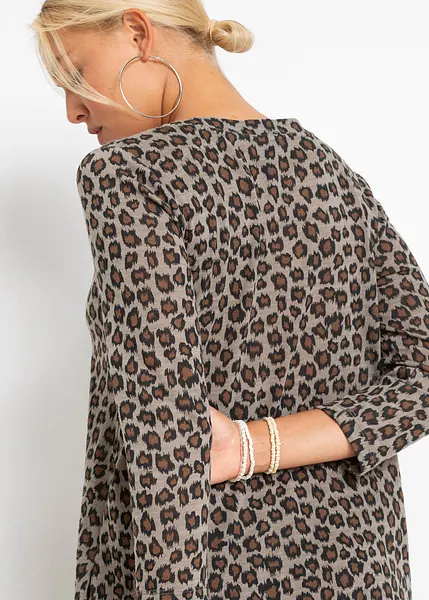 Robe Midi Enveloppante Imprimé Léopard - Taille 14 - Soie Stretch - Neuve Sans étiquettes