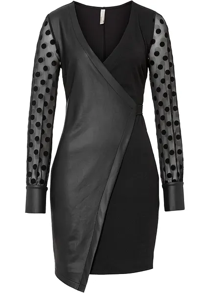 Robe sexy avec base asymetrique noir