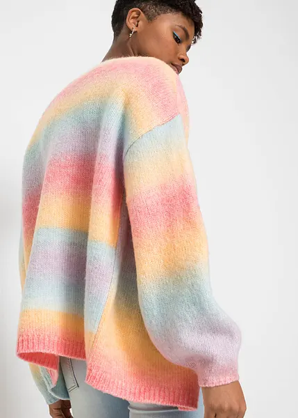 Gilet en maille haut en couleur, stylé et original