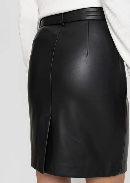 Jupe Crayon Droite TU Femme Noir Taille 10 - Polyester, Courte, Taille Régulière